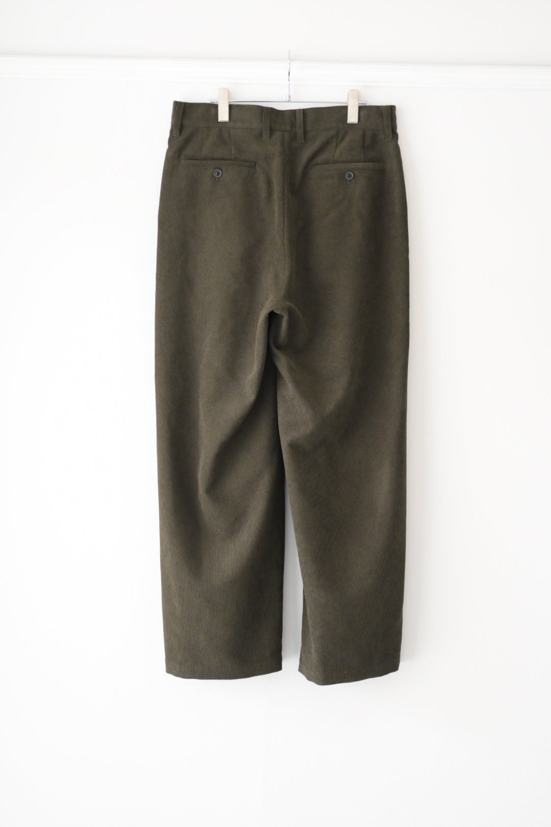 SAYATOMO - 2-Tack Corduroy Baggy Trousers [OLIVE]