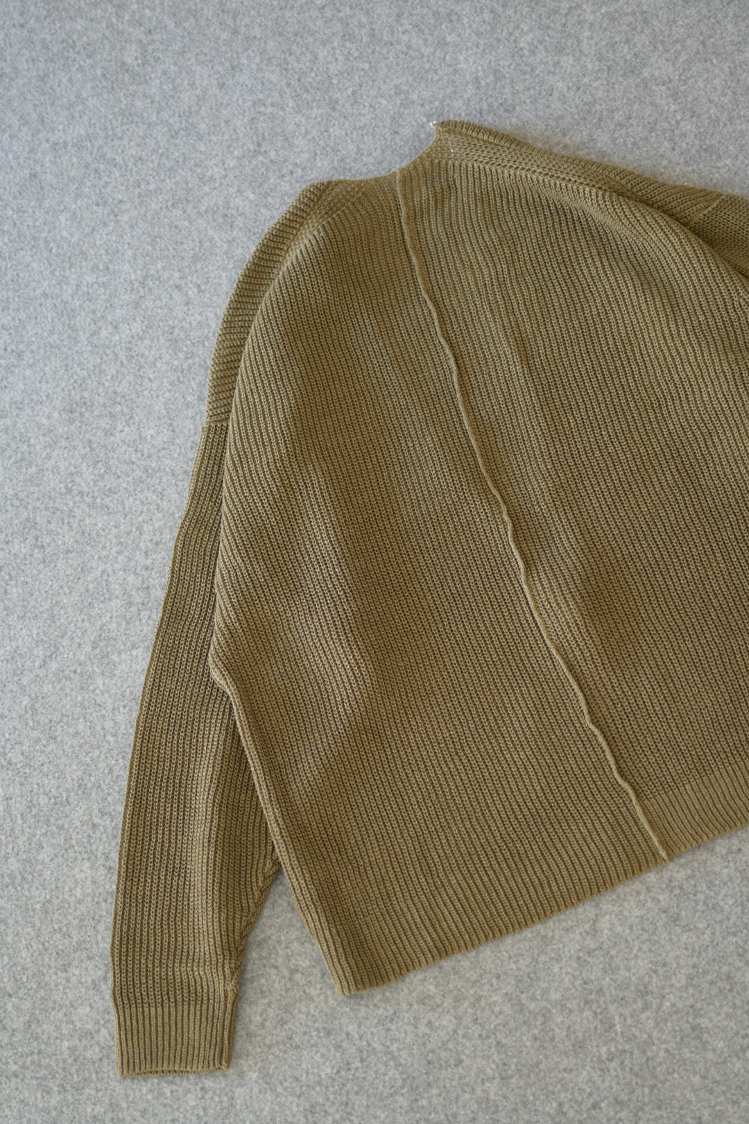 phebus - HEMP KNIT ZIP-UP JUMPER [COYOTE KHAKI]