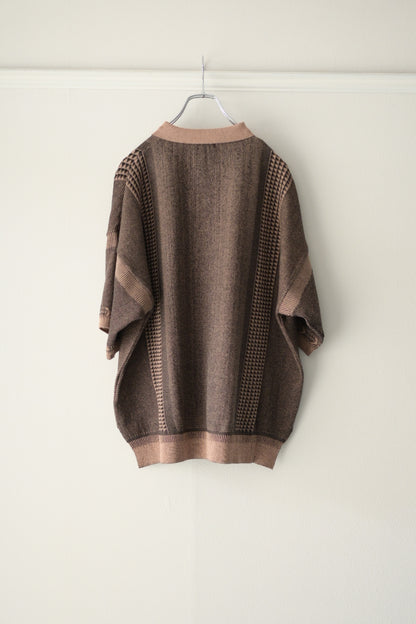YASHIKI (ヤシキ) - Aotsuyu Knit Polo [PINK]