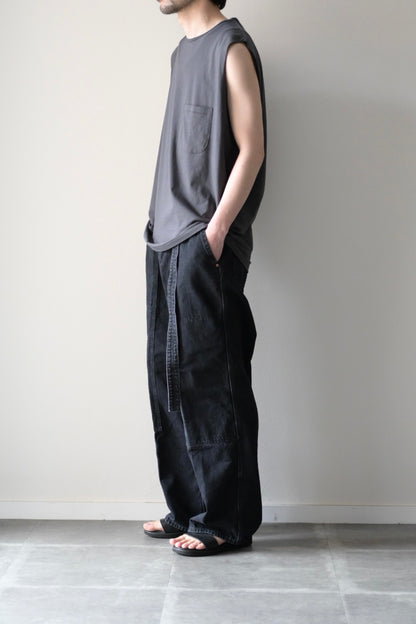phebus (フィーバス) - COTTON JERSEY SLEEVELESS SHIRT [WHITE]