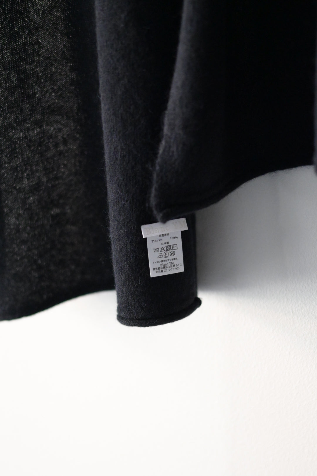 Blanc YM - Baby Alpaca Muffler [BLACK]