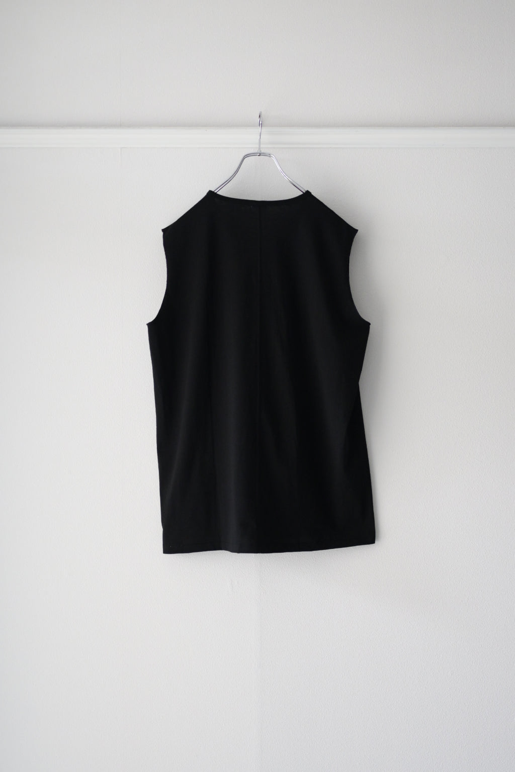 phebus  - COTTON JERSEY SLEEVELESS SHIRT [BLACK]