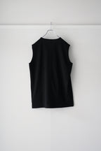 phebus  - COTTON JERSEY SLEEVELESS SHIRT [BLACK]