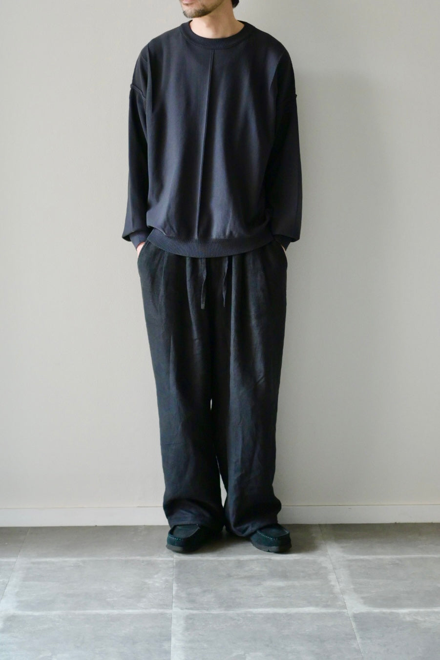 YASHIKI (ヤシキ) - Mebuki Knit [CHARCOAL]