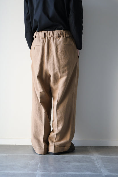 Blanc YM - Linen Silk Oversize Pants [BEIGE]