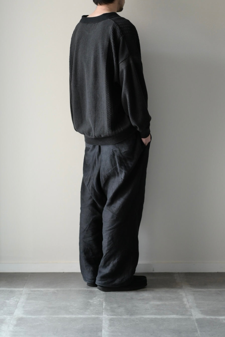 YASHIKI - Kanto Zip Polo [BLACK]