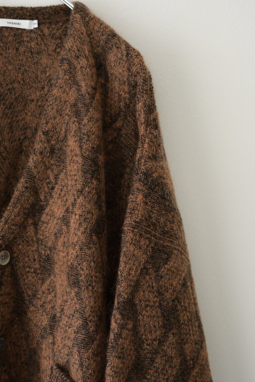 YASHIKI - Ochiba mohair Cardigan [ORANGE]