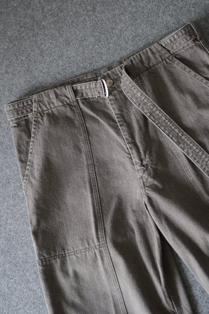 phebus - SULFUR DYE DENIM BELTED PANTS [GRAY]