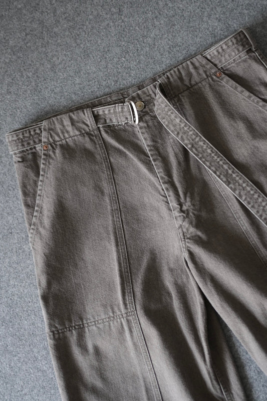 phebus - SULFUR DYE DENIM BELTED PANTS [GRAY]