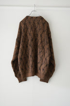 YASHIKI - Ochiba mohair Cardigan [ORANGE]