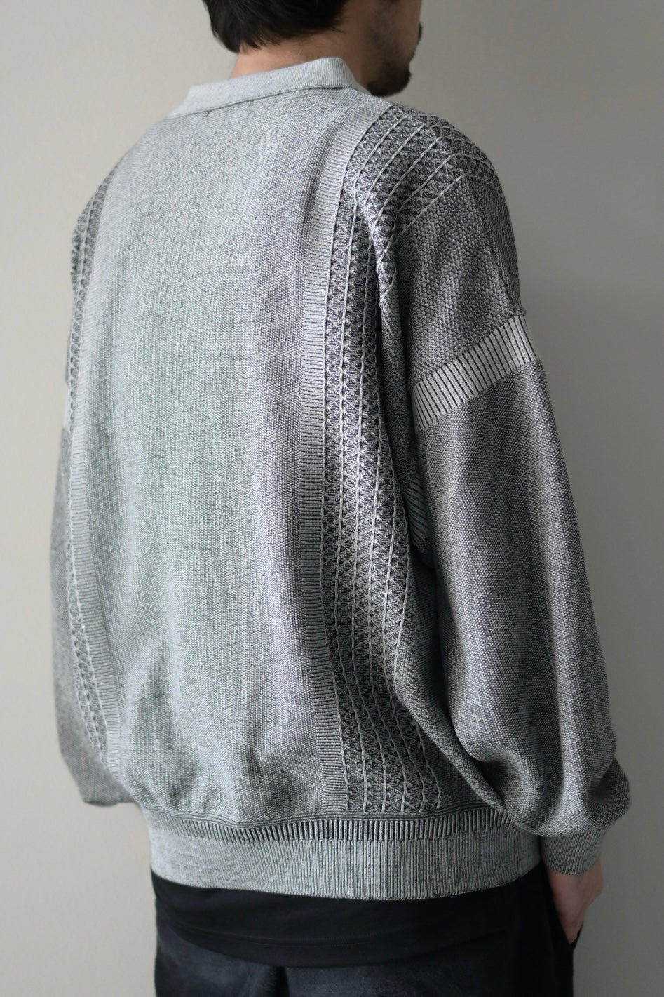 YASHIKI Kanto Zip Polo [MIX-GRAY] 通販 | ヤシキ ニットポロ | turf
