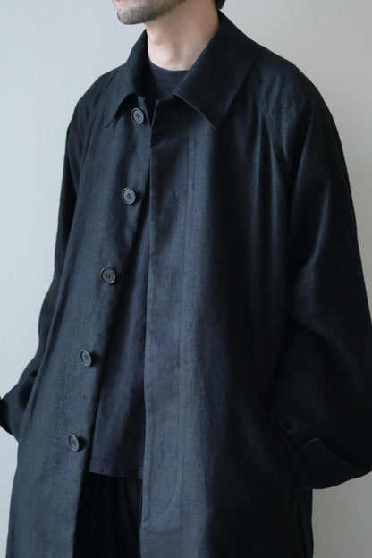 Blanc YM - HEMP OVERSIZE BALMACAN COAT