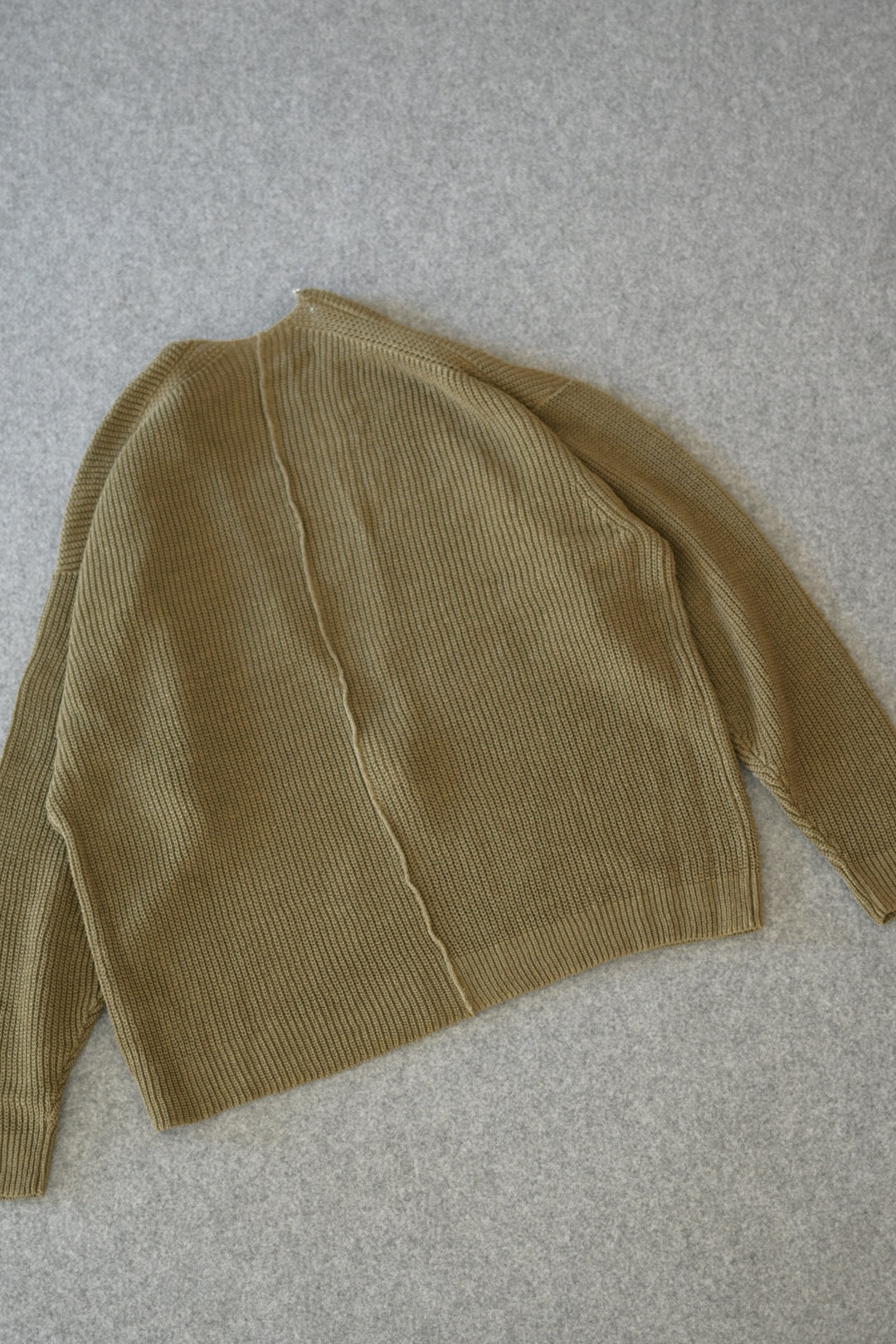 phebus - HEMP KNIT ZIP-UP JUMPER [COYOTE KHAKI]