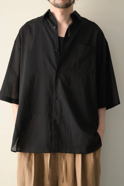 Blanc YM (ブランワイエム) - Supima Cotton Half Shirts [Black]