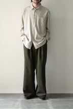 Yamauchi - Blue Fox x Yak x Wool Double Stitch Shirt