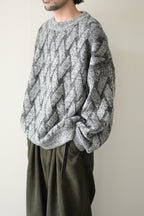 YASHIKI - Ochiba mohair Knit [MIX-GRAY]