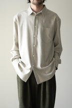 Yamauchi - Blue Fox x Yak x Wool Double Stitch Shirt