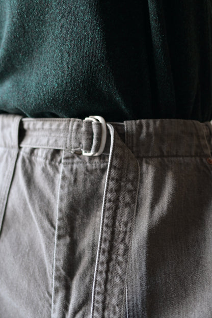 phebus - SULFUR DYE DENIM BELTED PANTS [GRAY]
