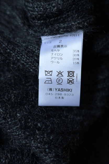 YASHIKI - Sekkei mohair Knit [BLACK]
