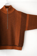 YASHIKI - Karita Half Zip Knit [ORANGE]