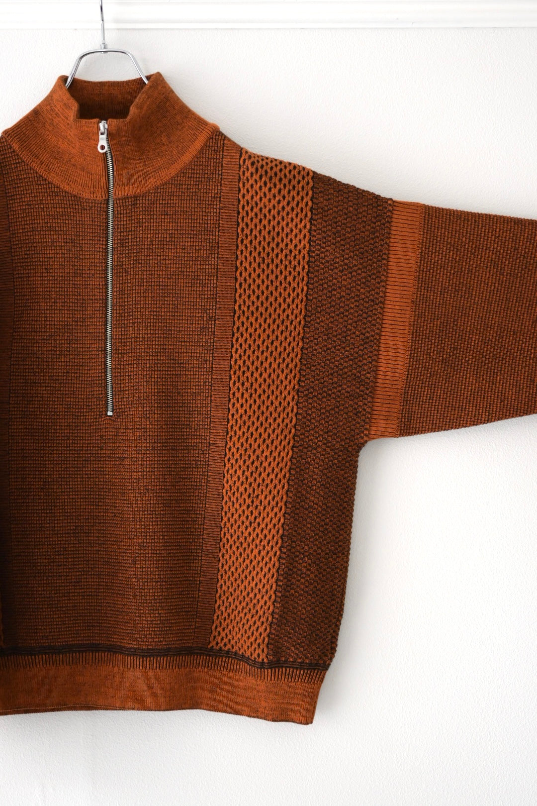 YASHIKI - Karita Half Zip Knit [ORANGE]