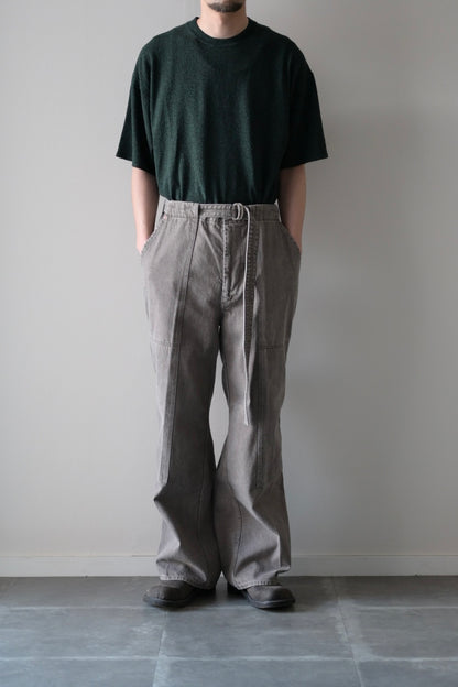 phebus - SULFUR DYE DENIM BELTED PANTS [GRAY]