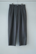 SAYATOMO - 2-Tack Herringbone Wide Slacks
