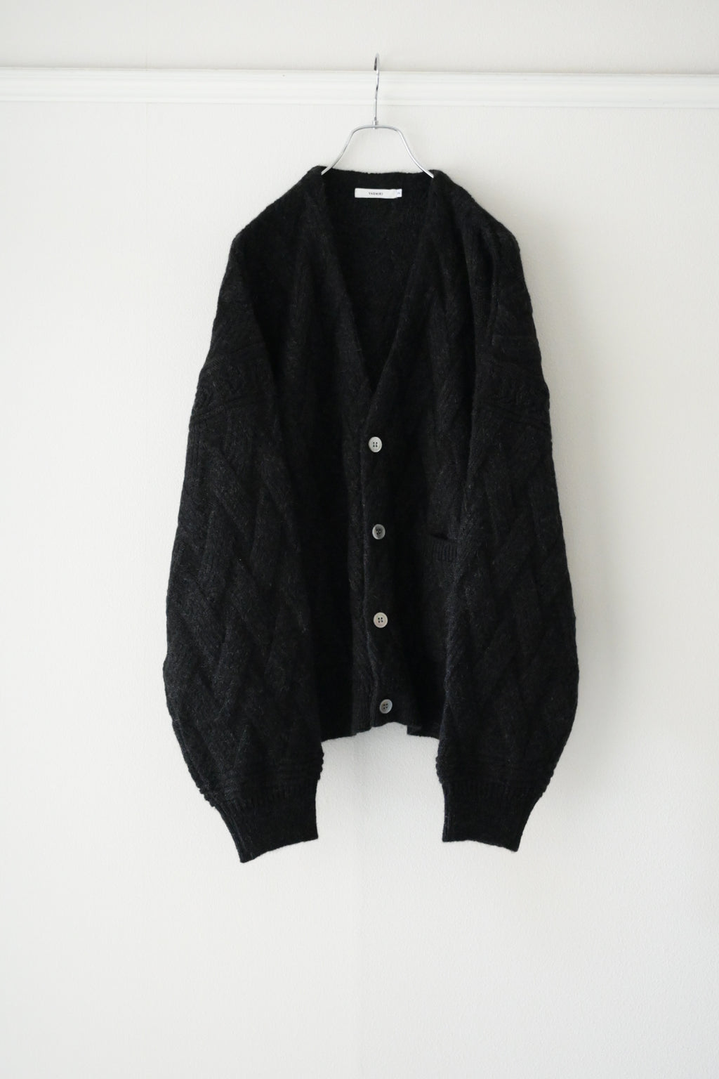 YASHIKI - Ochiba mohair Cardigan [BLACK]