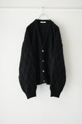 YASHIKI - Ochiba mohair Cardigan [BLACK]
