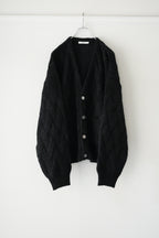 YASHIKI - Ochiba mohair Cardigan [BLACK]