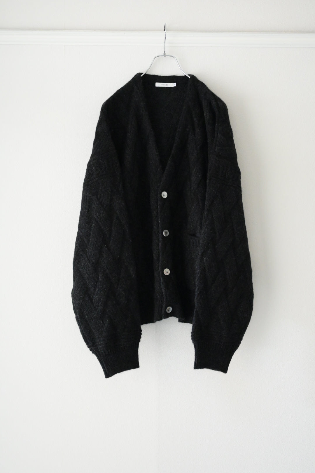 YASHIKI - Ochiba mohair Cardigan [BLACK]
