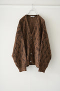 YASHIKI - Ochiba mohair Cardigan [ORANGE]