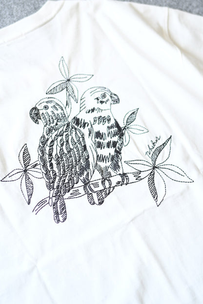 phebus - TWO BIRDS T-SHIRT [WHITE]
