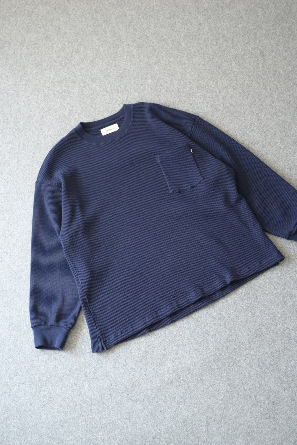 wonderland ワンダーランド Waffle L/S DARK NAVY