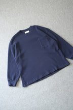 wonderland ワンダーランド Waffle L/S DARK NAVY