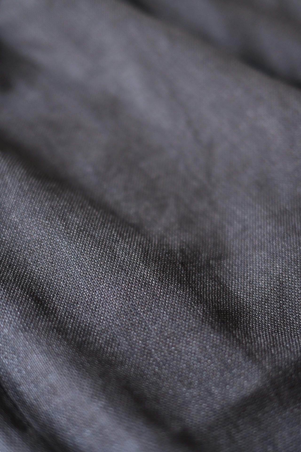 山内 - ウールメッシュクロス・パジャマパンツ[charcoal brown(洗い加工)]