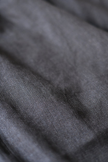 山内 - ウールメッシュクロス・パジャマパンツ[charcoal brown(洗い加工)]
