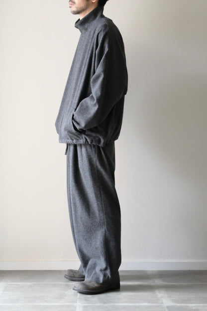 Blanc YM - CASHMERE ZIP JACKET [CHARCOAL GRAY]