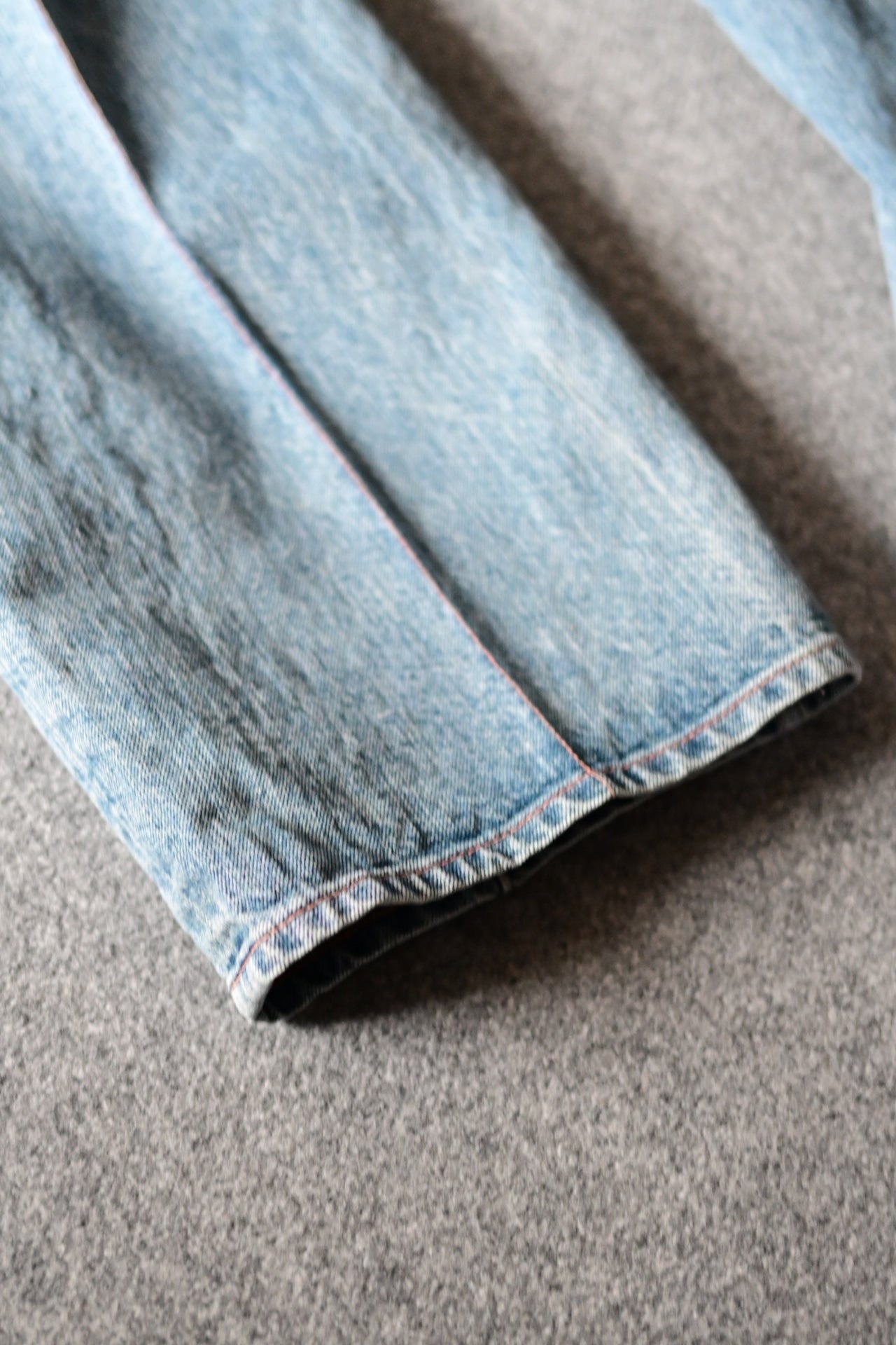 phebus - WASHI DENIM STRAIGHT PANTS [FADE BLUE]
