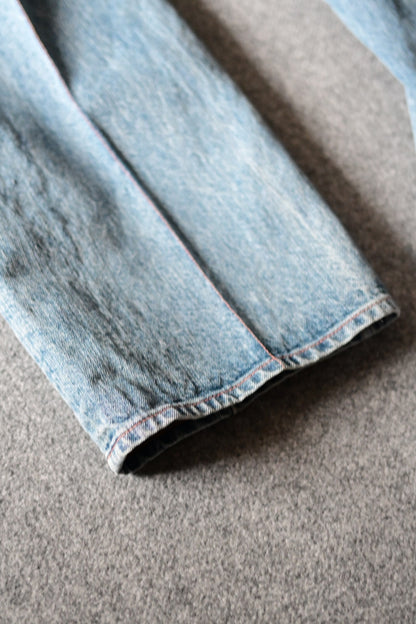 phebus - WASHI DENIM STRAIGHT PANTS [FADE BLUE]