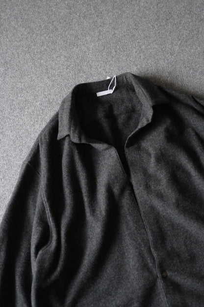 Blanc YM - CASHMERE SHIRT JACKET [CHARCOAL GRAY]