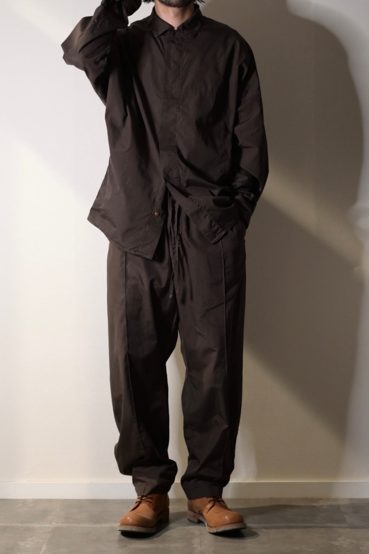 phebus  - GARMENT DYE COTTON SHIRTS [COCOA]