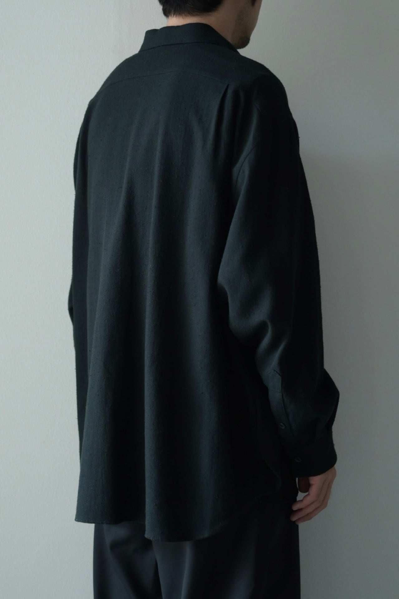 Blanc YM - Silk Cotton Skipper Shirts [Black]
