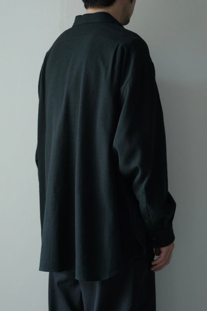 Blanc YM - Silk Cotton Skipper Shirts [Black]