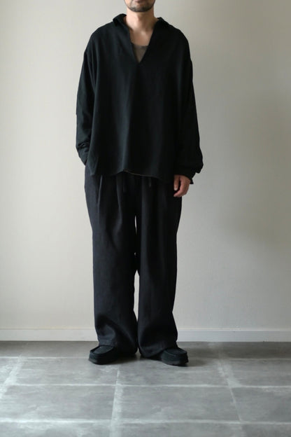 Blanc YM - HEMP BROWSING PANTS [BLACK]