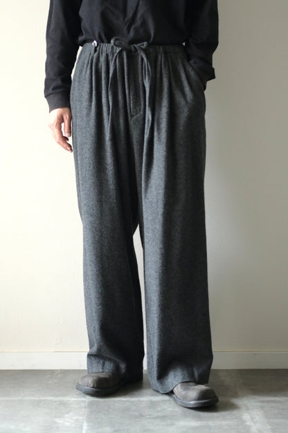 Blanc YM - CASHMERE WIDE PANTS [CHARCOAL GRAY]