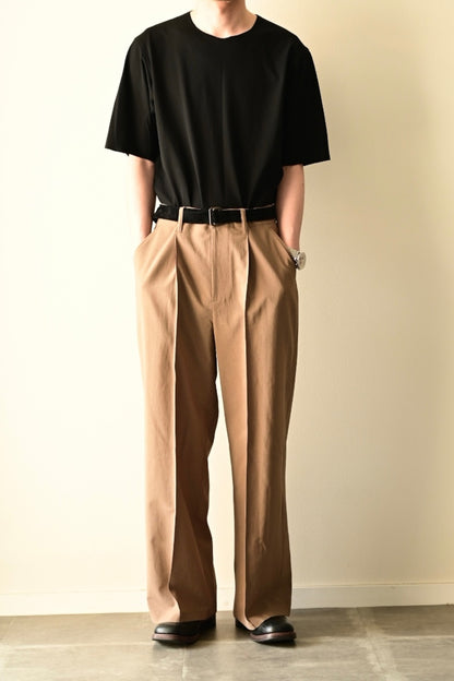 SAYATOMO - 1-Tack Baggy Slacks [BEIGE]