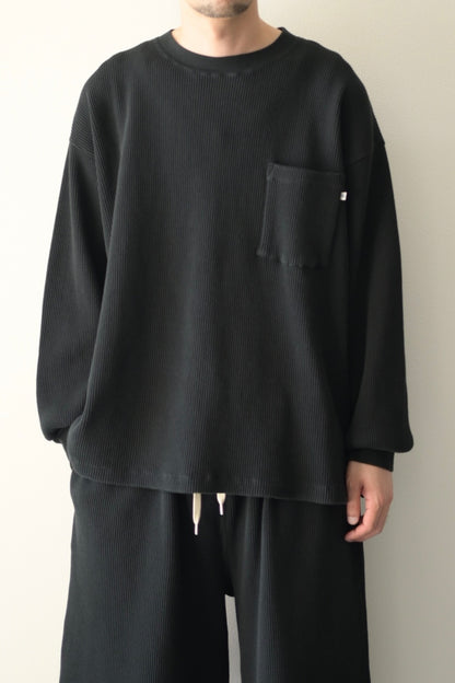 wonderland - Waffle L/S [BLACK]