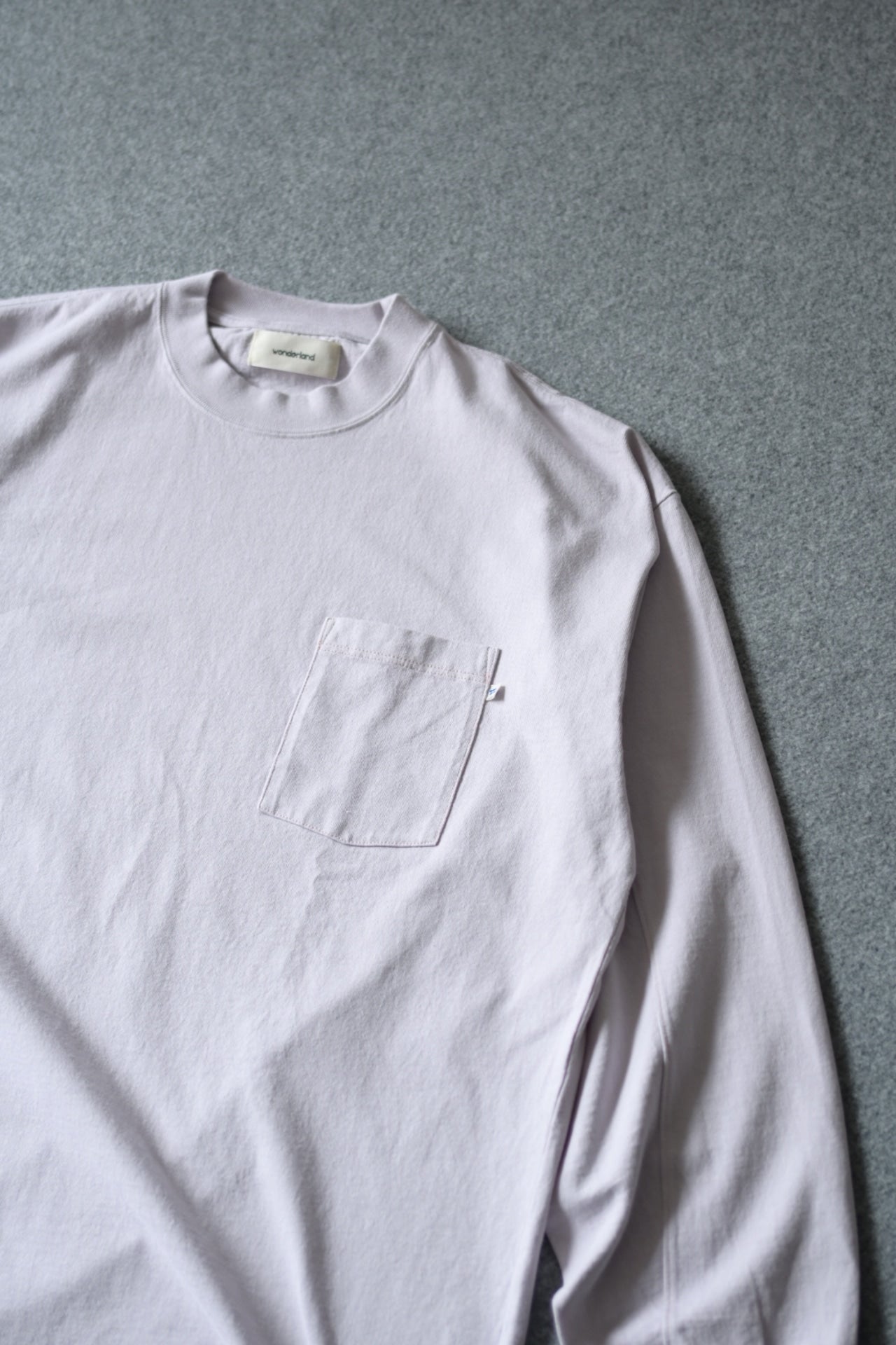 wonderland - Stitch L/S T-shirts [LIGHT GRAY]
