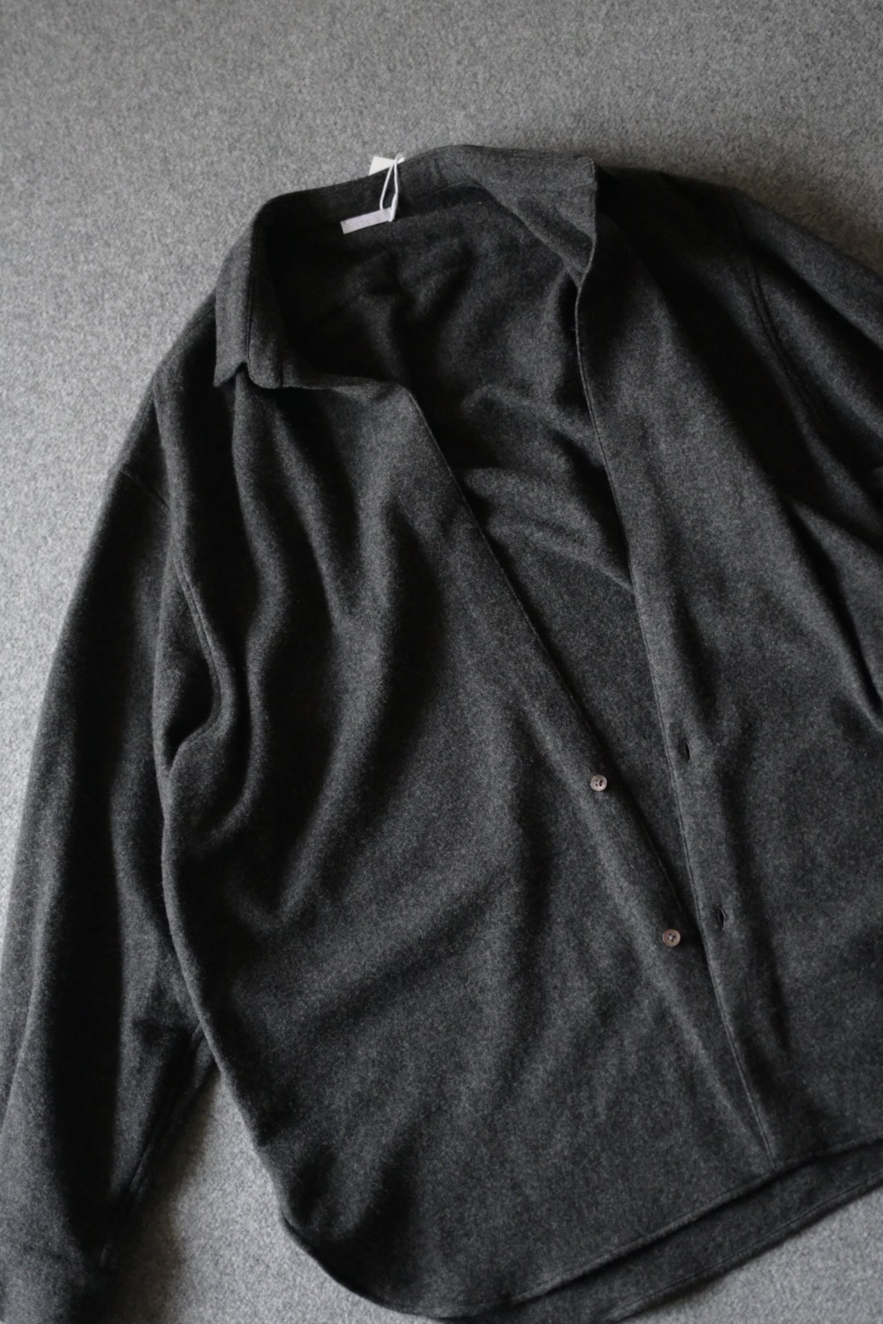 Blanc YM - CASHMERE SHIRT JACKET [CHARCOAL GRAY]